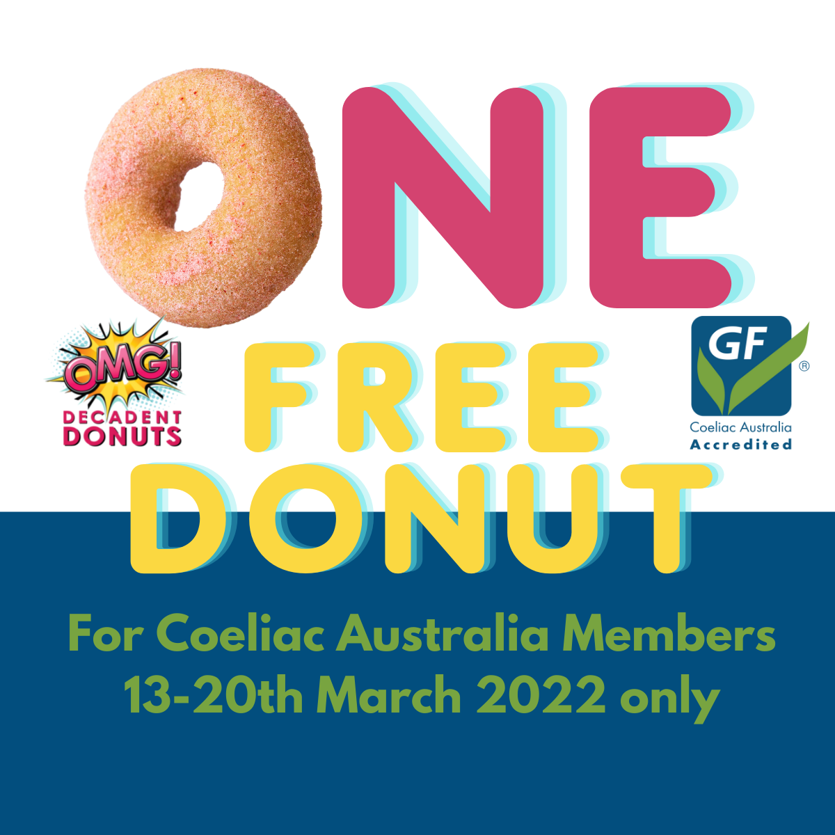 Free Donuts for Coeliac Australia Members during Coeliac Awareness Week 2022